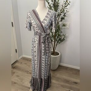 Boho print dress NWT